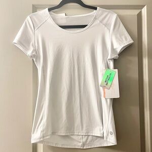 Gottex Stone Nylon Athletic Workout Top - Mesh accent